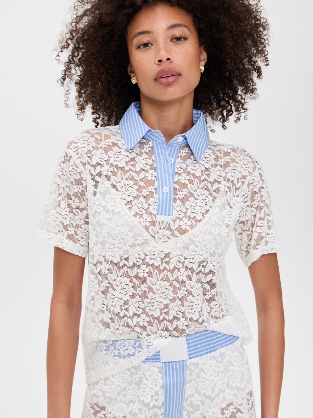 Lioness Cobain Lace Polo size XS, NWT